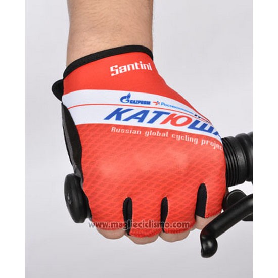 2014 Katusha Orica Guanti Corti Ciclismo